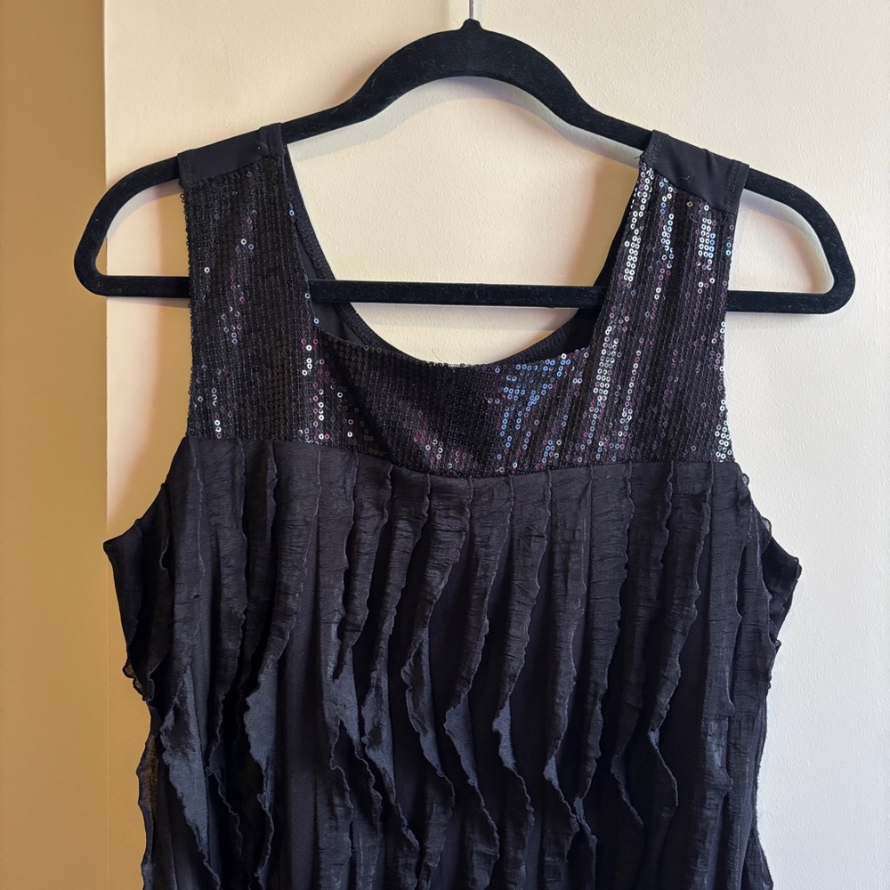 Cocomo Black Tank Top with Shimmer Accents - Picture 4 of 7